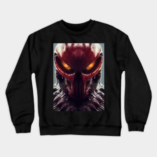 Spooky demonic reptilian alien 3d art conceptual illustration Crewneck Sweatshirt